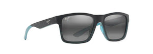 GREY THE FLATS-BLACK/TEAL STRIPES AND TIPS SUNGLASSES