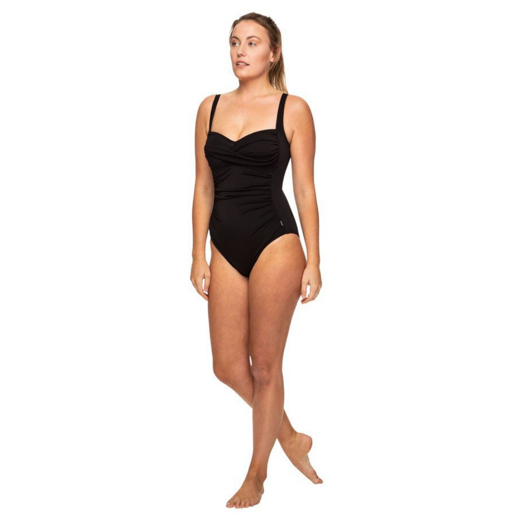 TWIST RUSHED FRONT WITH FULL BACK C-DD CUP ONE PIECE